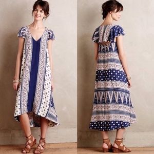 MAEVE Summer Swing Midi A-Line Pink Blue Dress